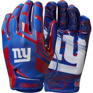 image:imageWilson NFL Stretch Fit Football Gloves  Youth and Adult SizesNew York Giants