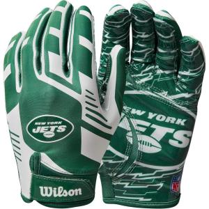 image:imageWilson NFL Stretch Fit Football Gloves  Youth and Adult SizesNew York Jets