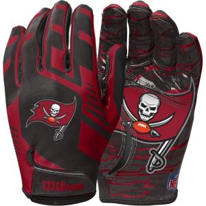 image:imageWilson NFL Stretch Fit Football Gloves  Youth and Adult SizesTampa Bay Buccaneers