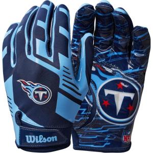 image:imageWilson NFL Stretch Fit Football Gloves  Youth and Adult SizesTennessee Titans