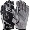 image:imageWilson NFL Team Logo Stretch Fit Receiver Gloves  Adult and Youth Sizes