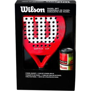 image:imageWilson Optix XP Padel Kit  Red Featuring the red Optix XP Paddle and Three Wilson Rush 100 Balls