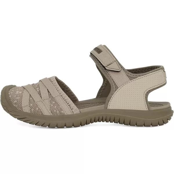 imageGRITION Hiking Sandals Women Closed Toe Waterproof Lightweight Adjustable Hiking Athletic Sandals Breathable For Beach Summer Adventure Comfortable Outdoor SportBeige3