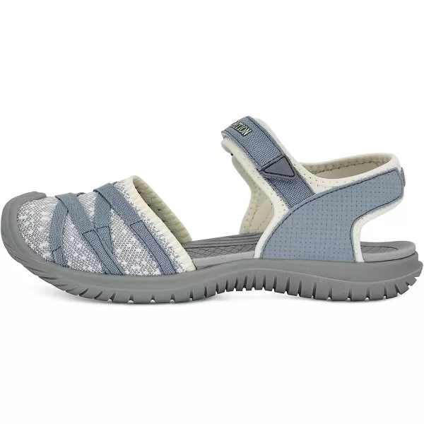 imageGRITION Hiking Sandals Women Comfortable Closed Toe Lightweight Outdoor Athtletic Sports Sandals Adjustable Breathable Waterproof For Beach SummerBlue