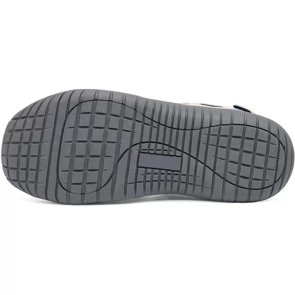 imageGRITION Women Closed Toe Walking Sandals Comfortable Athletic Hiking Sandals Outdoor Trekking Sandals Lightweight Summer Water Sandals NonSlipBeigeblue