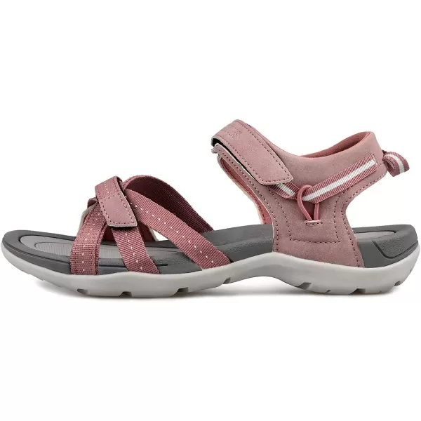 imageGRITION Women Hiking Sandals Comfortable Walking Sport Sandals Summer Open Toe Athletic Sports Shoes Waterproof Lightweight For Travelling Outdoor Trekking BeachPink