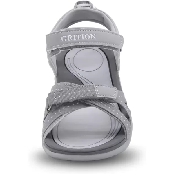 imageGRITION Women Hiking Sandals Comfortable Walking Sport Sandals Summer Open Toe Athletic Sports Shoes Waterproof Lightweight For Travelling Outdoor Trekking BeachGrey