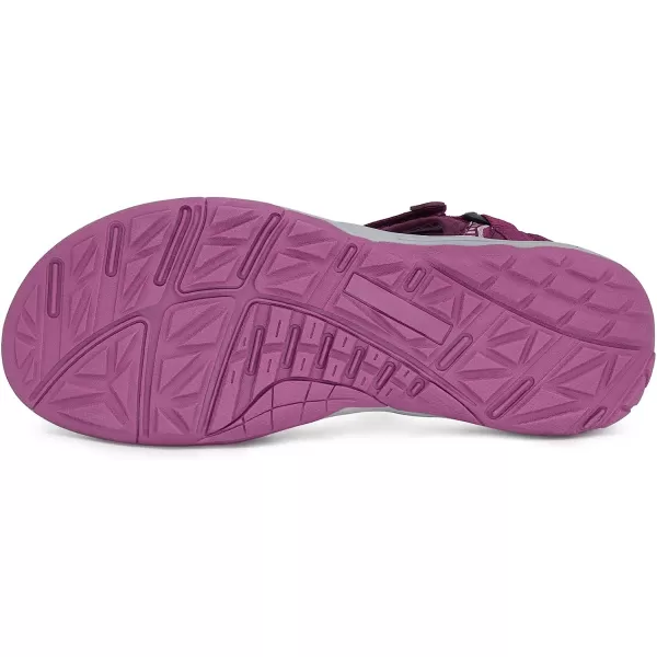 imageGRITION Women Hiking Sandals Wide Outdoor Girl Sport Summer Flat Beach Water Shoes Open Toe Adjustable Walking ShoesFuchsia