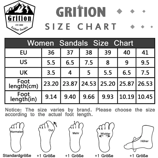 imageGRITION Women Hiking Sandals Wide Outdoor Girl Sport Summer Flat Beach Water Shoes Open Toe Adjustable Walking ShoesRed