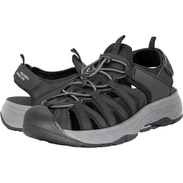 imageGRITION Women Outdoor Hiking Sandals Summer Adjustable Closed Toe Beach Sport Walking Shoes Blue Purple BeigeBlack Women Outdoor Hiking Sandals