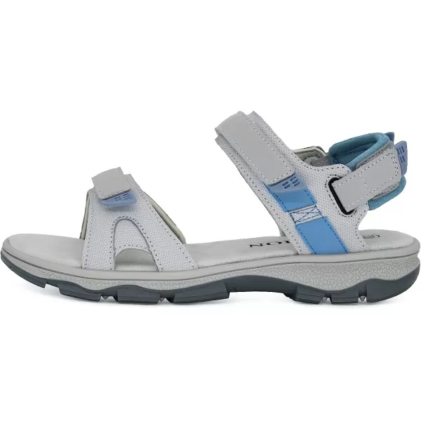 imageGRITION Womens Athletic Sport Hiking Sandal With Comfortable Open Toe Summer Walking Sandal for outdoor Trekking Water Shoe With Lightweight beach ComfortBlue Grey