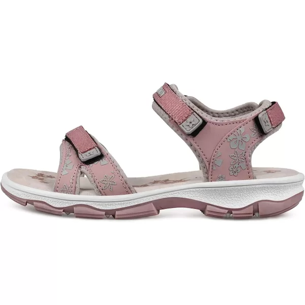 imageGRITION Womens Athletic Sport Sandal Adjustable Hiking Sandal Comfortable Open toe Walking Beach Water Sandal with Lightweight CasualPink