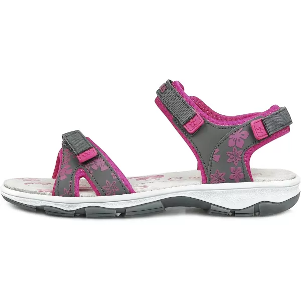 imageGRITION Womens Athletic Sport Sandal Adjustable Hiking Sandal Comfortable Open toe Walking Beach Water Sandal with Lightweight CasualRose
