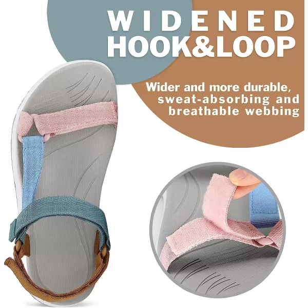imageGRITION Womens Outdoor Sports Sandals Lightweight Summer Beach Sandals Breathbale Hiking NonSlip Casual Sports SandalsAssorted