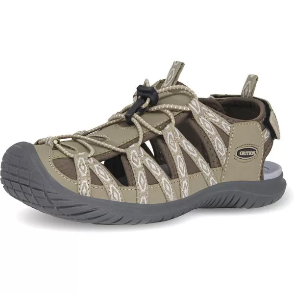 imageGRITION Women Closed Toe Walking Sandals Comfortable Athletic Hiking Sandals Outdoor Trekking Sandals Lightweight Summer Water Sandals NonSlipStone