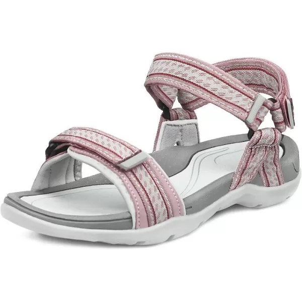 imageGRITION Women Walking Sandals Open Toe Summer Flat Outdoor Women Sandals QuickDrying Hiking Sandals LightweightPink