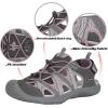 imageGRITION Hiking Sandals Women Closed Toe Waterproof Lightweight Adjustable Hiking Athletic Sandals Breathable For Beach Summer Adventure Comfortable Outdoor SportPink Hiking Sandals