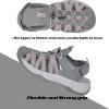 imageGRITION Hiking Sandals Women Closed Toe Waterproof Lightweight Adjustable Hiking Athletic Sandals Breathable For Beach Summer Adventure Comfortable Outdoor Sport2313grey Pink