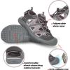 imageGRITION Hiking Sandals Women Closed Toe Waterproof Lightweight Adjustable Hiking Athletic Sandals Breathable For Beach Summer Adventure Comfortable Outdoor SportPink Hiking Sandals