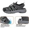 imageGRITION Hiking Sandals Women Closed Toe Waterproof Lightweight Adjustable Hiking Athletic Sandals Breathable For Beach Summer Adventure Comfortable Outdoor Sport2304black