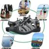 imageGRITION Hiking Sandals Women Closed Toe Waterproof Lightweight Adjustable Hiking Athletic Sandals Breathable For Beach Summer Adventure Comfortable Outdoor SportBlue