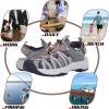 imageGRITION Hiking Sandals Women Closed Toe Waterproof Lightweight Adjustable Hiking Athletic Sandals Breathable For Beach Summer Adventure Comfortable Outdoor Sport2304grey
