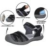 imageGRITION Hiking Sandals Women Closed Toe Waterproof Lightweight Adjustable Hiking Athletic Sandals Breathable For Beach Summer Adventure Comfortable Outdoor SportBlack Sandal