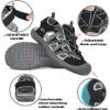 imageGRITION Hiking Sandals Women Closed Toe Waterproof Lightweight Adjustable Hiking Athletic Sandals Breathable For Beach Summer Adventure Comfortable Outdoor SportBlack