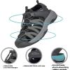 imageGRITION Hiking Sandals Women Closed Toe Waterproof Lightweight Adjustable Hiking Athletic Sandals Breathable For Beach Summer Adventure Comfortable Outdoor Sport2304black
