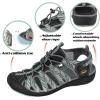 imageGRITION Hiking Sandals Women Closed Toe Waterproof Lightweight Adjustable Hiking Athletic Sandals Breathable For Beach Summer Adventure Comfortable Outdoor SportBlue