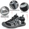 imageGRITION Hiking Sandals Women Closed Toe Waterproof Lightweight Adjustable Hiking Athletic Sandals Breathable For Beach Summer Adventure Comfortable Outdoor SportBlack