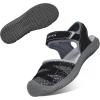imageGRITION Hiking Sandals Women Closed Toe Waterproof Lightweight Adjustable Hiking Athletic Sandals Breathable For Beach Summer Adventure Comfortable Outdoor SportBlack Sandal
