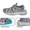 imageGRITION Hiking Sandals Women Closed Toe Waterproof Lightweight Adjustable Hiking Athletic Sandals Breathable For Beach Summer Adventure Comfortable Outdoor Sport2313grey Pink