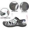 imageGRITION Hiking Sandals Women Closed Toe Waterproof Lightweight Adjustable Hiking Athletic Sandals Breathable For Beach Summer Adventure Comfortable Outdoor SportLight Blue 2314