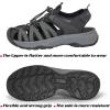 imageGRITION Hiking Sandals Women Closed Toe Waterproof Lightweight Adjustable Hiking Athletic Sandals Breathable For Beach Summer Adventure Comfortable Outdoor Sport2304black