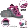 imageGRITION Hiking Sandals Women Closed Toe Waterproof Lightweight Adjustable Hiking Athletic Sandals Breathable For Beach Summer Adventure Comfortable Outdoor SportRose