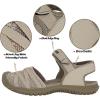 imageGRITION Hiking Sandals Women Closed Toe Waterproof Lightweight Adjustable Hiking Athletic Sandals Breathable For Beach Summer Adventure Comfortable Outdoor SportBeige 2017
