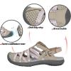 imageGRITION Hiking Sandals Women Closed Toe Waterproof Lightweight Adjustable Hiking Athletic Sandals Breathable For Beach Summer Adventure Comfortable Outdoor SportSandPink 2314