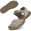 imageGRITION Hiking Sandals Women Closed Toe Waterproof Lightweight Adjustable Hiking Athletic Sandals Breathable For Beach Summer Adventure Comfortable Outdoor SportBeige 2017