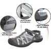 imageGRITION Hiking Sandals Women Closed Toe Waterproof Lightweight Adjustable Hiking Athletic Sandals Breathable For Beach Summer Adventure Comfortable Outdoor SportLight Blue 2314