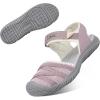 imageGRITION Hiking Sandals Women Closed Toe Waterproof Lightweight Adjustable Hiking Athletic Sandals Breathable For Beach Summer Adventure Comfortable Outdoor SportPink Sandal