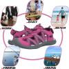 imageGRITION Hiking Sandals Women Closed Toe Waterproof Lightweight Adjustable Hiking Athletic Sandals Breathable For Beach Summer Adventure Comfortable Outdoor SportRose