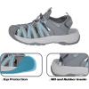 imageGRITION Hiking Sandals Women Closed Toe Waterproof Lightweight Adjustable Hiking Athletic Sandals Breathable For Beach Summer Adventure Comfortable Outdoor Sport2304grey Green