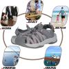 imageGRITION Hiking Sandals Women Closed Toe Waterproof Lightweight Adjustable Hiking Athletic Sandals Breathable For Beach Summer Adventure Comfortable Outdoor Sport2313grey Pink