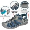 imageGRITION Hiking Sandals Women Closed Toe Waterproof Lightweight Adjustable Hiking Athletic Sandals Breathable For Beach Summer Adventure Comfortable Outdoor SportBlue Women Outdoor Sandals
