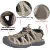 imageGRITION Hiking Sandals Women Closed Toe Waterproof Lightweight Adjustable Hiking Athletic Sandals Breathable For Beach Summer Adventure Comfortable Outdoor SportBeige2215