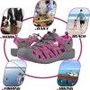 imageGRITION Hiking Sandals Women Closed Toe Waterproof Lightweight Adjustable Hiking Athletic Sandals Breathable For Beach Summer Adventure Comfortable Outdoor SportPink
