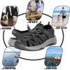 imageGRITION Hiking Sandals Women Closed Toe Waterproof Lightweight Adjustable Hiking Athletic Sandals Breathable For Beach Summer Adventure Comfortable Outdoor SportBlack2330