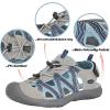 imageGRITION Hiking Sandals Women Closed Toe Waterproof Lightweight Adjustable Hiking Athletic Sandals Breathable For Beach Summer Adventure Comfortable Outdoor SportBlue 2148