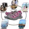 imageGRITION Hiking Sandals Women Closed Toe Waterproof Lightweight Adjustable Hiking Athletic Sandals Breathable For Beach Summer Adventure Comfortable Outdoor SportPink2117